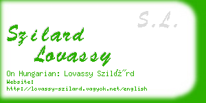 szilard lovassy business card